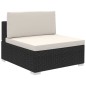 vidaXL Set muebles de jardín 6 piezas y cojines ratán sintético negro vidaXL Set muebles de jardín 6 piezas y cojines ratán sintético negro