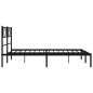 vidaXL Estructura de cama con cabecero metal negro 135x190 cm vidaXL Estructura de cama con cabecero metal negro 135x190 cm