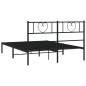 vidaXL Estructura de cama con cabecero metal negro 135x190 cm vidaXL Estructura de cama con cabecero metal negro 135x190 cm