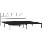 vidaXL Estructura de cama con cabecero metal negro 193x203 cm vidaXL Estructura de cama con cabecero metal negro 193x203 cm