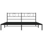 vidaXL Estructura de cama con cabecero metal negro 193x203 cm vidaXL Estructura de cama con cabecero metal negro 193x203 cm