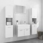 vidaXL Juego de muebles de baño madera de ingeniería blanco brillo vidaXL Juego de muebles de baño madera de ingeniería blanco brillo