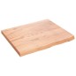 vidaXL Encimera baño madera maciza tratada marrón claro 60x50x(2-4) cm vidaXL Encimera baño madera maciza tratada marrón claro 60x50x(2-4) cm