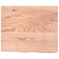 vidaXL Encimera baño madera maciza tratada marrón claro 60x50x(2-4) cm vidaXL Encimera baño madera maciza tratada marrón claro 60x50x(2-4) cm