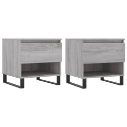 vidaXL Mesas de centro 2 uds madera ingeniería gris Sonoma 50x46x50 cm