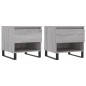 vidaXL Mesas de centro 2 uds madera ingeniería gris Sonoma 50x46x50 cm vidaXL Mesas de centro 2 uds madera ingeniería gris Sonoma 50x46x50 cm