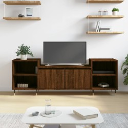 vidaXL Mueble para TV madera contrachapada marrón roble 160x35x55 cm