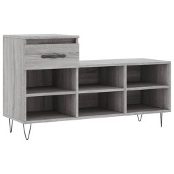 vidaXL Mueble zapatero madera contrachapada gris Sonoma 102x36x60 cm
