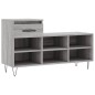 vidaXL Mueble zapatero madera contrachapada gris Sonoma 102x36x60 cm