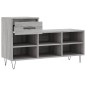 vidaXL Mueble zapatero madera contrachapada gris Sonoma 102x36x60 cm