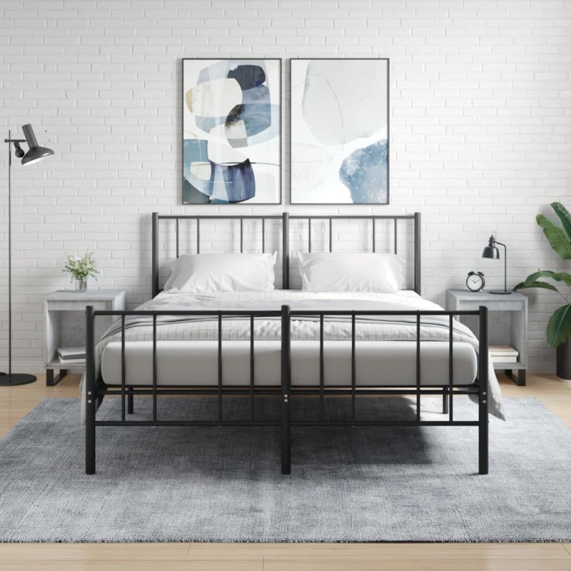 vidaXL Mesitas noche 2 uds madera ingeniería gris hormigón 40x35x50 cm vidaXL Mesitas noche 2 uds madera ingeniería gris hormigón 40x35x50 cm