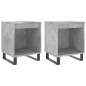 vidaXL Mesitas noche 2 uds madera ingeniería gris hormigón 40x35x50 cm vidaXL Mesitas noche 2 uds madera ingeniería gris hormigón 40x35x50 cm