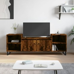 vidaXL Mueble para TV madera contrachapada roble ahumado 160x35x55 cm