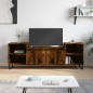 vidaXL Mueble para TV madera contrachapada roble ahumado 160x35x55 cm vidaXL Mueble para TV madera contrachapada roble ahumado 160x35x55 cm