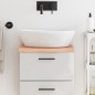 vidaXL Encimera baño madera maciza tratada marrón claro 40x30x(2-4) cm vidaXL Encimera baño madera maciza tratada marrón claro 40x30x(2-4) cm