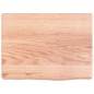 vidaXL Encimera baño madera maciza tratada marrón claro 40x30x(2-4) cm vidaXL Encimera baño madera maciza tratada marrón claro 40x30x(2-4) cm