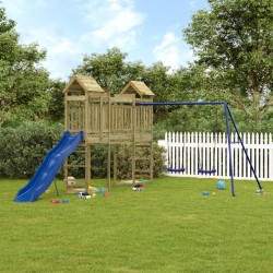 vidaXL Parque infantil de exterior madera de pino impregnada
