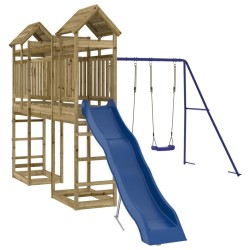 vidaXL Parque infantil de exterior madera de pino impregnada