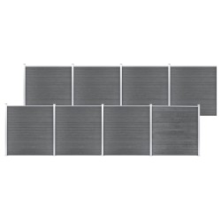 vidaXL Valla de jardín de WPC gris 1391x186 cm