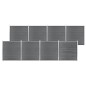 vidaXL Valla de jardín de WPC gris 1391x186 cm