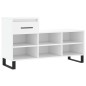 vidaXL Mueble zapatero madera contrachapada blanco 102x36x60 cm vidaXL Mueble zapatero madera contrachapada blanco 102x36x60 cm