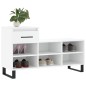vidaXL Mueble zapatero madera contrachapada blanco 102x36x60 cm vidaXL Mueble zapatero madera contrachapada blanco 102x36x60 cm