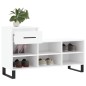vidaXL Mueble zapatero madera contrachapada blanco 102x36x60 cm vidaXL Mueble zapatero madera contrachapada blanco 102x36x60 cm