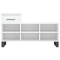 vidaXL Mueble zapatero madera contrachapada blanco 102x36x60 cm vidaXL Mueble zapatero madera contrachapada blanco 102x36x60 cm