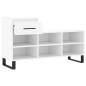 vidaXL Mueble zapatero madera contrachapada blanco 102x36x60 cm vidaXL Mueble zapatero madera contrachapada blanco 102x36x60 cm