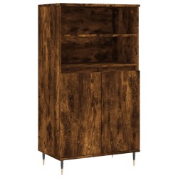 vidaXL Aparador alto madera contrachapada roble ahumado 60x36x110 cm