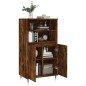 vidaXL Aparador alto madera contrachapada roble ahumado 60x36x110 cm vidaXL Aparador alto madera contrachapada roble ahumado 60x36x110 cm