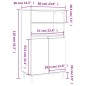 vidaXL Aparador alto madera contrachapada roble ahumado 60x36x110 cm vidaXL Aparador alto madera contrachapada roble ahumado 60x36x110 cm