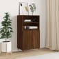 vidaXL Aparador alto madera contrachapada marrón roble 60x36x110 cm