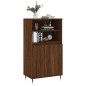 vidaXL Aparador alto madera contrachapada marrón roble 60x36x110 cm
