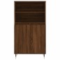 vidaXL Aparador alto madera contrachapada marrón roble 60x36x110 cm