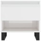 vidaXL Mesa de centro madera de ingeniería blanco brillo 50x46x50 cm vidaXL Mesa de centro madera de ingeniería blanco brillo 50x46x50 cm