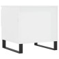 vidaXL Mesa de centro madera de ingeniería blanco brillo 50x46x50 cm vidaXL Mesa de centro madera de ingeniería blanco brillo 50x46x50 cm