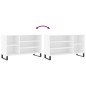 vidaXL Mueble zapatero madera contrachapada blanco 102x36x60 cm vidaXL Mueble zapatero madera contrachapada blanco 102x36x60 cm