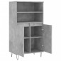 vidaXL Aparador alto madera contrachapada gris hormigón 60x36x110 cm vidaXL Aparador alto madera contrachapada gris hormigón 60x36x110 cm