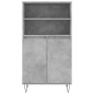 vidaXL Aparador alto madera contrachapada gris hormigón 60x36x110 cm vidaXL Aparador alto madera contrachapada gris hormigón 60x36x110 cm
