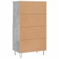 vidaXL Aparador alto madera contrachapada gris hormigón 60x36x110 cm vidaXL Aparador alto madera contrachapada gris hormigón 60x36x110 cm