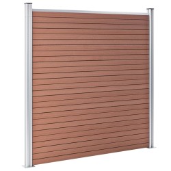 vidaXL Valla de jardín de WPC marrón 872x186 cm