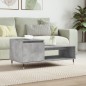 vidaXL Mesa de centro madera contrachapada gris hormigón 100x50x45 cm