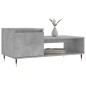 vidaXL Mesa de centro madera contrachapada gris hormigón 100x50x45 cm
