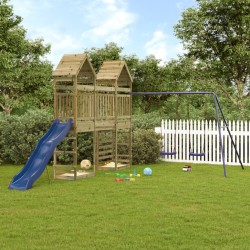 vidaXL Parque infantil de exterior madera de pino impregnada