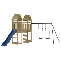 vidaXL Parque infantil de exterior madera de pino impregnada