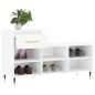 vidaXL Mueble zapatero madera contrachapada blanco brillo 102x36x60 cm vidaXL Mueble zapatero madera contrachapada blanco brillo 102x36x60 cm