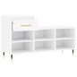 vidaXL Mueble zapatero madera contrachapada blanco brillo 102x36x60 cm vidaXL Mueble zapatero madera contrachapada blanco brillo 102x36x60 cm