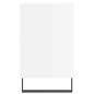 vidaXL Mueble zapatero madera contrachapada blanco brillo 102x36x60 cm