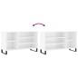vidaXL Mueble zapatero madera contrachapada blanco brillo 102x36x60 cm